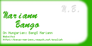mariann bango business card